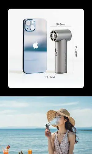 Вентилятор Nitecore NEF01 + Power Bank 4000mAh USB-C Синій - фото 4