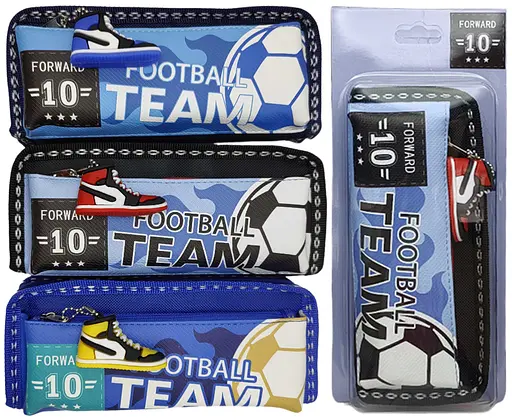 Пенал-косметичка с подвеской Футбол-кеды, 2 молнии, 2527 (в ассортименте) - фото 2