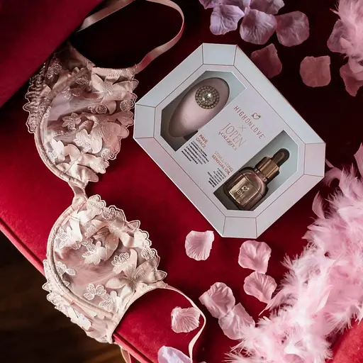 Подарунковий набір HighOnLove & Jopen: Objects of Desire краплі для клітора і вібратор з кристалами  - фото 5