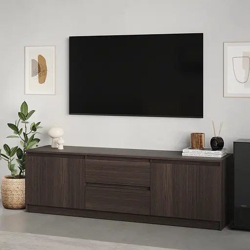 Тумба під телевізор MebelStar Нео 2Ш2Д 150x43x53 см Дуб рістрето (MBS-1251)