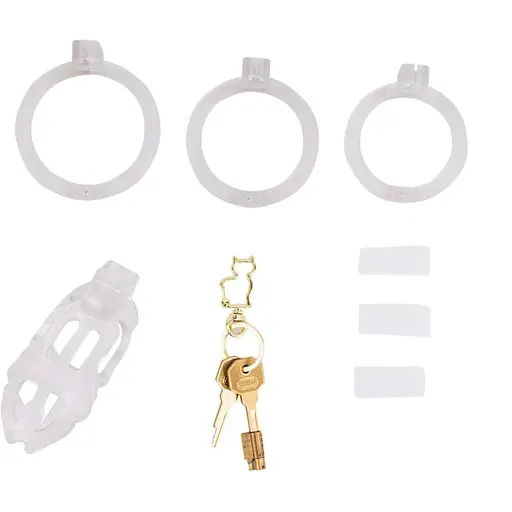 Клітка для пеніса Lockink Sevanda Plastic Penis Chastity Cage - Transparent - фото 7