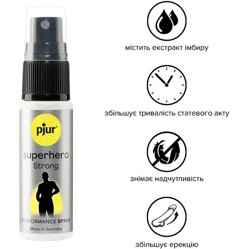 Пролонгировочный спрей Pjur SuperHero Strong Spray 20 ml - фото 2