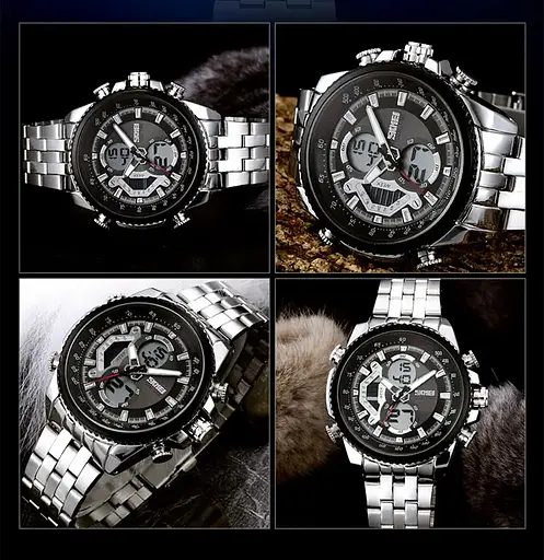 Наручные кварцевые спортивные часы Skmei 0993 Серебристый - фото 3