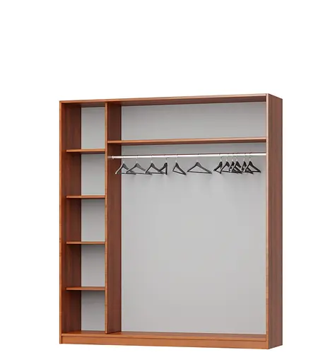 Шкаф-купе трехдверный MebelStar Уни AL 3 Зеркала 180x60x210 см Антрацит (MBS-3115) - фото 2