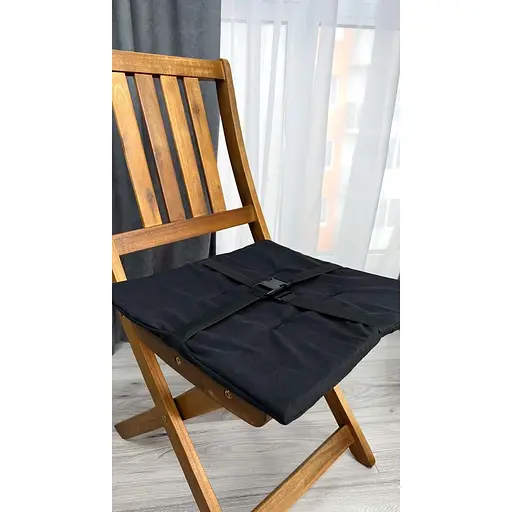 Водоотталкивающая Подушка на стул Черный однотон (2 шт.) - фото 6
