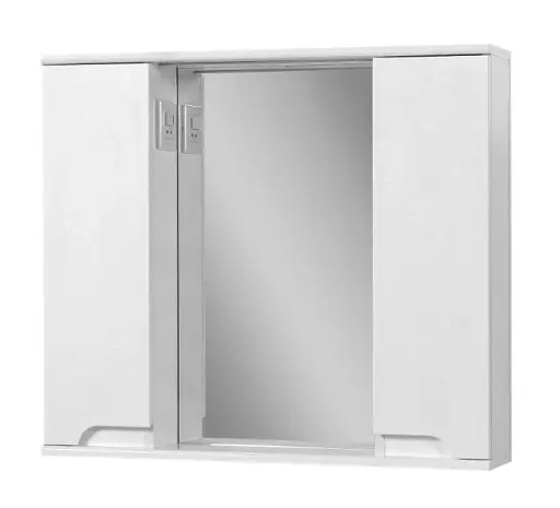 Зеркало ПіК Симпл со шкафчиками и LED подсветкой 90 см 30412 - фото 1