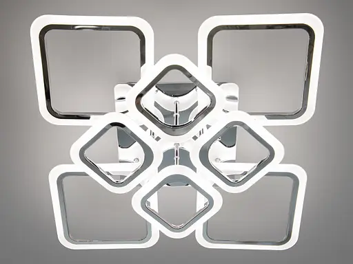 Стильная светодиодная люстра на пульте с димером, 105W, хром - фото 2