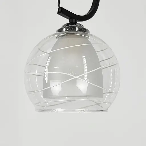 Светильник на 1 двойной плафон в черном корпусе Ст. 6634/1 BK | Line F - фото 2