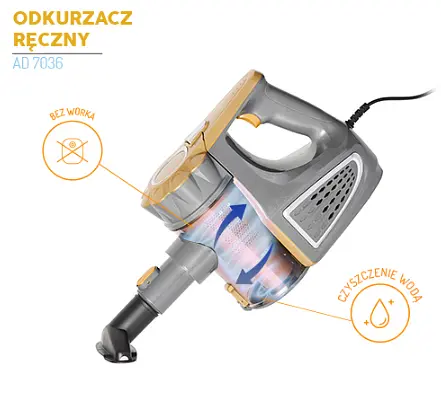 Пилосос вертикальний ручний Adler AD 7036 800Вт - фото 5
