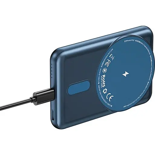 Зовнішній акумулятор Wiwu Trunk Series Magnetic PP02 Wireless Charger 5000mAh 20W Blue [104340] - фото 3