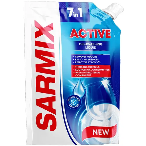 Гель для мытья посуды Sarmix Актив дой-пак 450 мл 