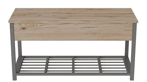 Банкетка с ящиком Ferrum-decor Дрейк 2 550x1200x400 металл Серый ДСП Дуб Сан-Марино 16 мм (FRD-103081) - фото 3