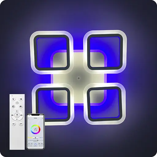 Люстра светодиодная 517 Light 3color с пультом 72Вт Белый (01321) - фото 12