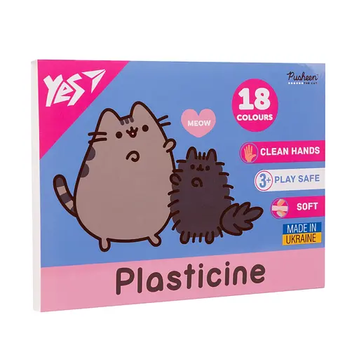 Пластилін Yes Pusheen 18 кольорів 360 г (540695)