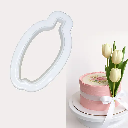 Вырубка кондитерская в форме тюльпана для создания аккуратных и оригинальных форм из теста и мастики, Kitchen Master Белый 87382 - фото 1