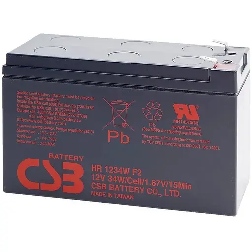 Акумуляторна батарея CSB HR1234WF2, 12V 9Ah (151х65х101мм) Q10/420