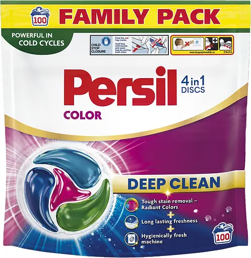 Диски для прання Persil Color 4in1 Discs Deep Clean 100 шт. - фото 1