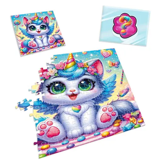 Дитячі пазли з сюрпризом "Котик-єдиноріжка" Vladi Toys VT 8030-07, 180 деталей - фото 3