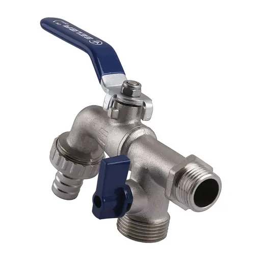 Кран Selba шаровый поливочный двойной 1/2″x3/4″x3/4″ SL4086 - фото 2