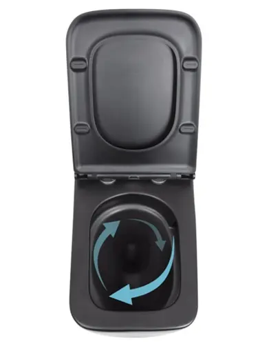 Унитаз подвесной Qtap Gemini Ultra Quiet, с сиденьем Slim Duroplast/Soft-close/Quick Release QT2533076EUQMB - фото 2