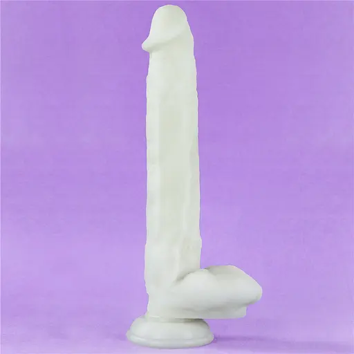 Неоновый фаллоимитатор LoveToy Lumino Play 26.9 см голубой - фото 11