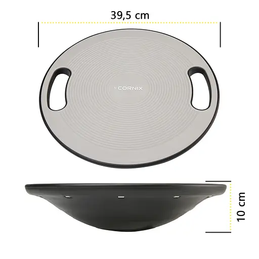 Балансировочная платформа Cornix круглая, пластиковая Grey/Black XR-0443 - фото 9
