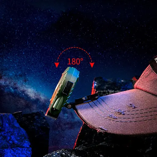 Міні ліхтарик брелок Multifunctional RB-440 COB білий жовтий червоне світло світильник з карабіном відкривачем - фото 5