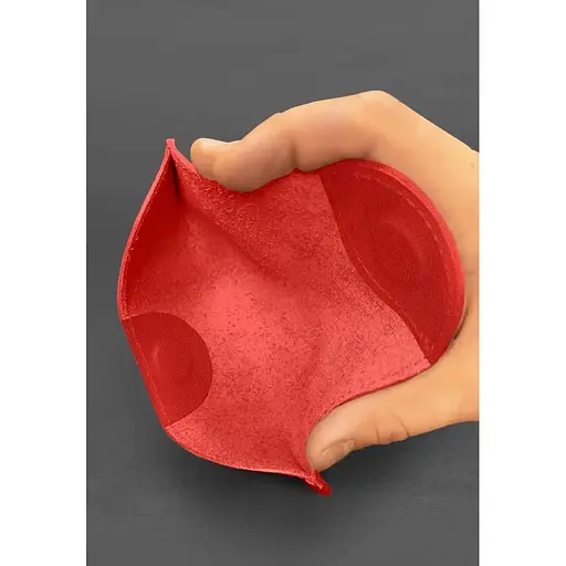 Кожаный чехол для очков BlankNote с клапаном на магните Красный Краст - фото 3