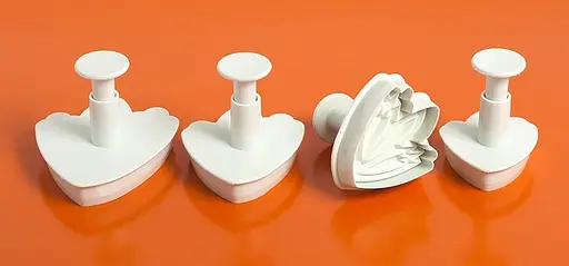 Плунжер кондитерский для печенья и мастики Тюльпаны (набор из 4 штук), Kitchen Master Белый 87383 - фото 3