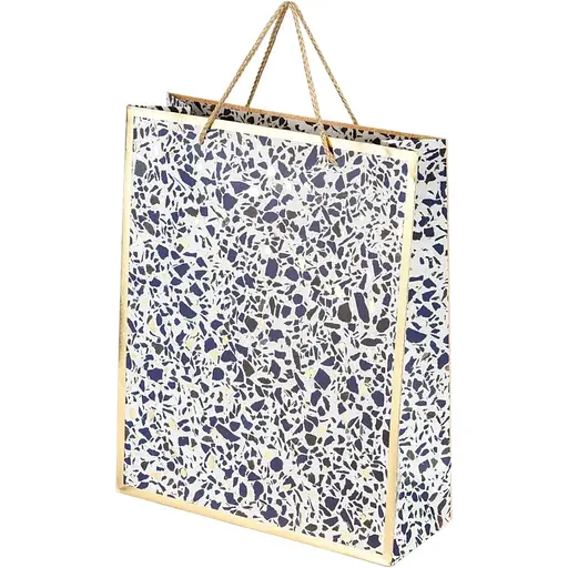 Пакет подарунковий 1633M Синьо-білий - фото 1