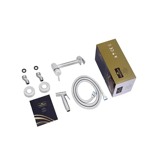 Змішувач для гігієнічного душу зовнішнього монтажу 150 мм Kroner KRP Edelstahl Klassisch - ESG052 CV027929, Нержавіюча сталь - фото 8