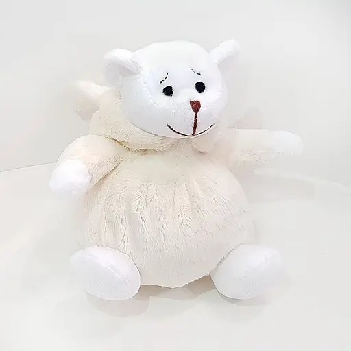 М'яка іграшка Ведмедик Буся в костюмі зайчика 16см