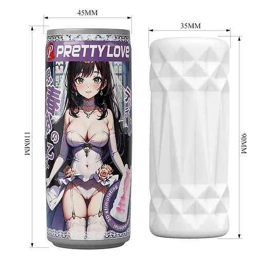 Мастурбатор Pretty Love Super Soft 3D Stimulating 9 см білий - фото 4