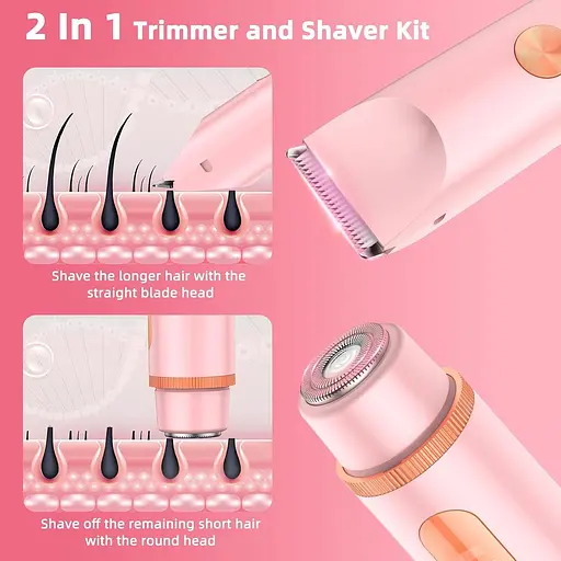 Бритва Женская бритва 2-в-1 Электрическая для тела Лобка и нос Интимная бритва для женщин - фото 5