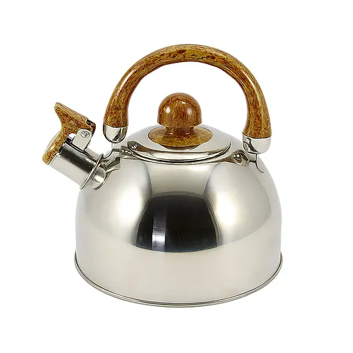Чайник со свистком и крышкой 2.0 л из нержавеющей стали ZB001/2, Zauberg Серебристый 87613 - фото 1