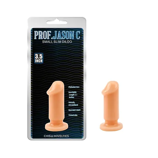 Анальная пробка Prof.Jason C Small Slim Dildo 9 см (телесный) - фото 6
