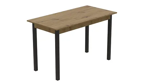 Стіл кухонний Ferrum-decor Маріо 75x120x60 Чорний ДСП Дуб Артізан 16мм (FRD-105727)