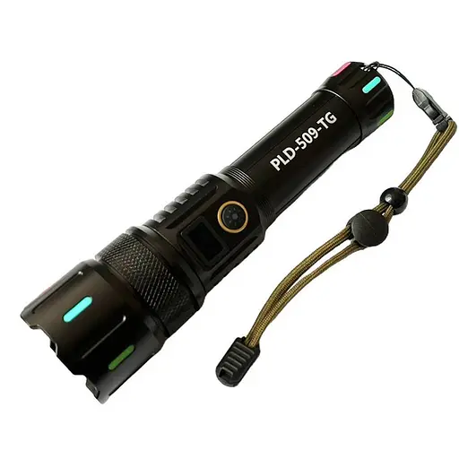 Ручной фонарь PLD-509-TG zoom + LCD Type-C + Power Bank 1х26650 (5 режимов)