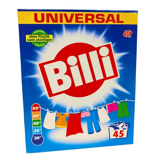 Універсальний засіб для прання всіх типів тканин пральний порошок Billi 3 кг 45 прань Washing Powder - фото 2