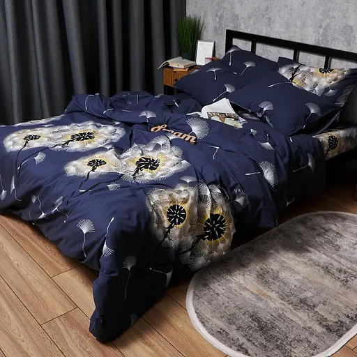 Комплект постельного белья Moon&Star Бязь Gold Люкс Dandelion Night Семейный 160х220х2 наволочки 2х70х70 - фото 7