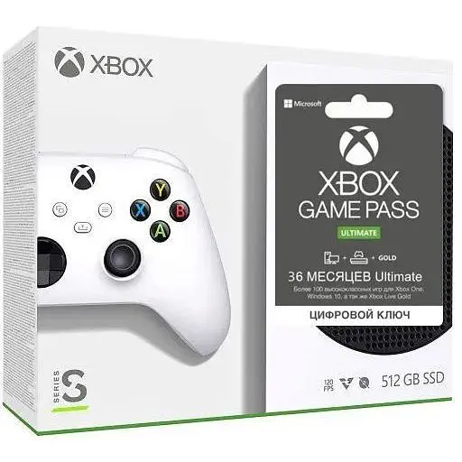 Microsoft Xbox Series S 512Gb + Xbox Game Pass Ultimate (36 месяцев)