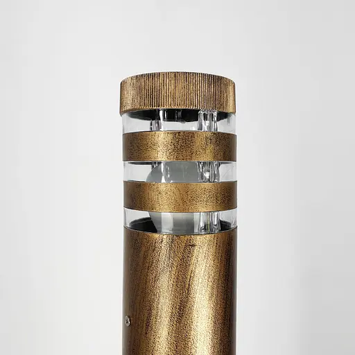 Видовжений вуличний світильник в корпусі кольору застаріле золото | Line F | Арт. 8021 80CM BG (стовп) - фото 6