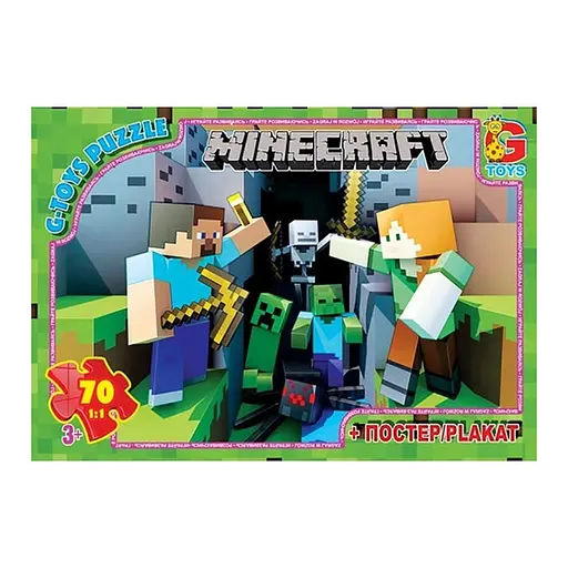 Пазлы G-Toys Minecraft, 70 элементов, MC778