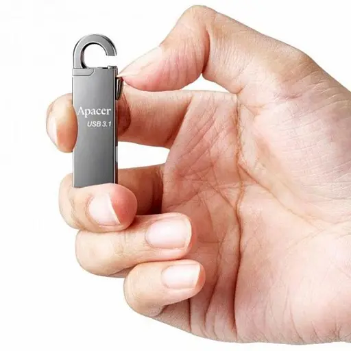 Флеш накопитель с карабином Apacer AH15A 128 GB USB 3.1 металлический - фото 6