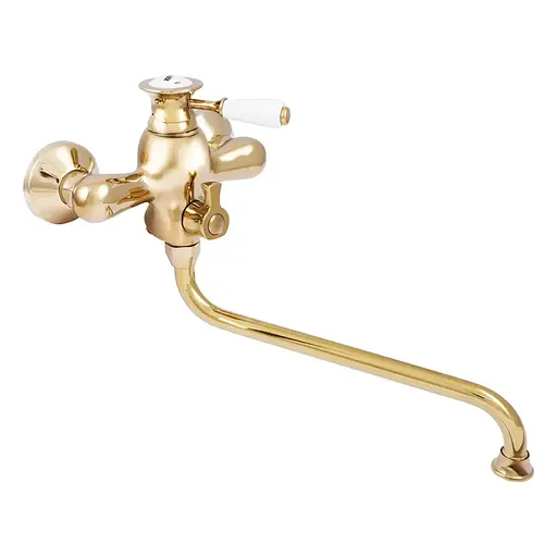 Смеситель для ванны Zerix Z2217-4 ZX0458 Золотой - фото 1