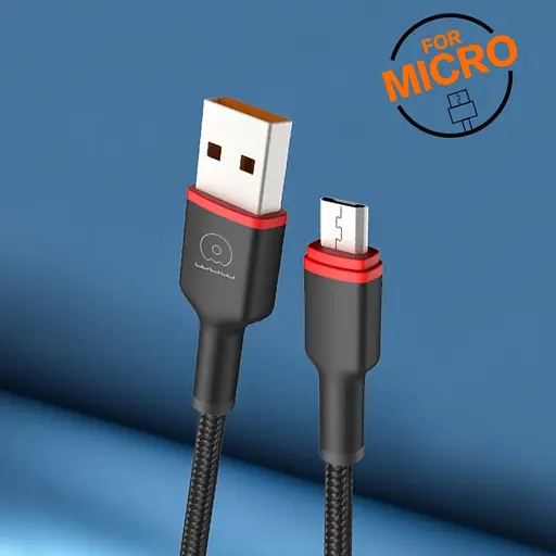Кабель WUW-X203 USB Micro 2,4A 1m black - фото 3