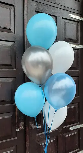 Шарик воздушный латексный 30 см (100) голубой, матовый, IDEA7-DL-010 - фото 5