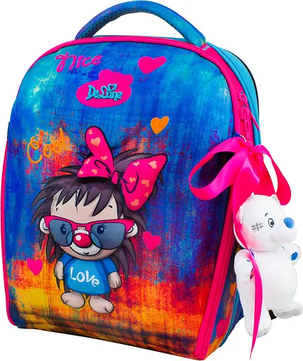 Ортопедический ранец 3 в 1 Delune для девочки 35х27х16 см Бирюзовый (7mini-016)