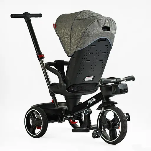 Детский трехколесный велосипед Best Trike Marco 9155/318-82 с поворотным сиденьем складным рулем музыкальной зеленой фарой - фото 5