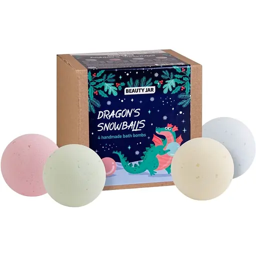 Бомбочка для ванни Beauty Jar Сніжки Дракона набір 4 шт. 520 г